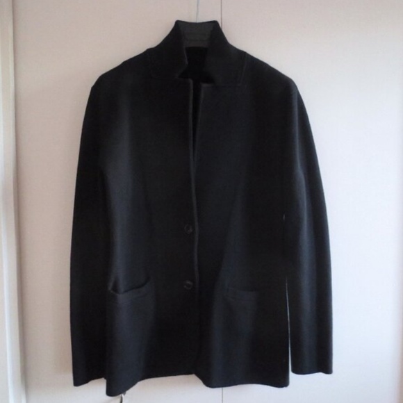 J Crew Black Knit Sweater Blazer/Cardigan Jacket 100% Cotton Size S Small - Picture 5 of 5
